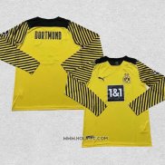 Camiseta Primera Borussia Dortmund 2021-2022 Manga Larga