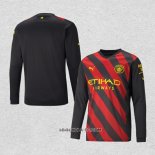 Camiseta Segunda Manchester City 2022-2023 Manga Larga