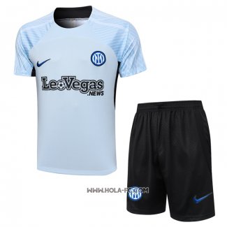 Chandal del Inter Milan 2023-2024 Manga Corta Azul - Pantalon Corto