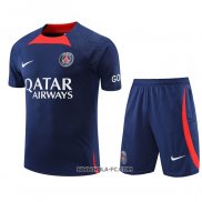 Chandal del Paris Saint-Germain 2022-2023 Manga Corta Azul Oscuro - Pantalon Corto