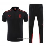 Conjunto Polo del AC Milan 2022-2023 Negro