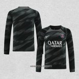 Camiseta Paris Saint-Germain Portero 2023-2024 Manga Larga Negro