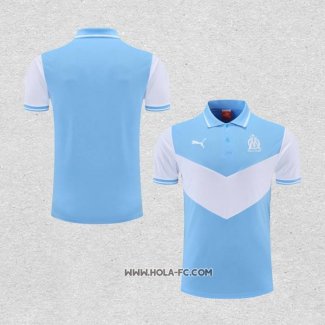 Camiseta Polo del Olympique Marsella 2022-2023 Azul y Blanco