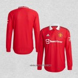 Camiseta Primera Manchester United Authentic 2022-2023 Manga Larga