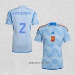 Camiseta Segunda Espana Jugador Azpilicueta 2022