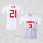 Camiseta Segunda Suiza Jugador Kohn 2022