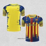 Camiseta de Entrenamiento Barcelona 2023-2024 Amarillo y Azul