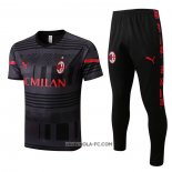 Chandal del AC Milan 2022-2023 Manga Corta Gris