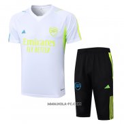 Chandal del Arsenal 2023-2024 Manga Corta Blanco - Pantalon Corto