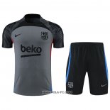 Chandal del Barcelona 2022-2023 Manga Corta Gris - Pantalon Corto