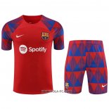 Chandal del Barcelona 2023-2024 Manga Corta Rojo - Pantalon Corto