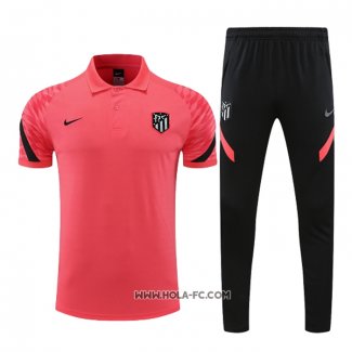 Conjunto Polo del Atletico Madrid 2022-2023 Rosa