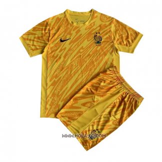 Camiseta Francia Portero 2024 Nino Amarillo