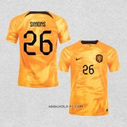 Camiseta Primera Paises Bajos Jugador Simons 2022