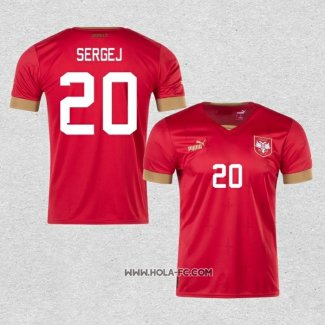 Camiseta Primera Serbia Jugador Sergej 2022