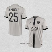 Camiseta Segunda Paris Saint-Germain Jugador N.Mendes 2022-2023