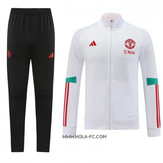 Chandal de Chaqueta del Manchester United 2023-2024 Blanco