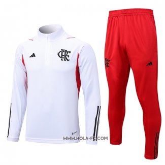 Chandal de Sudadera del Flamengo 2023-2024 Blanco