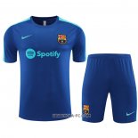 Chandal del Barcelona 2023-2024 Manga Corta Azul - Pantalon Corto