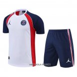 Chandal del Paris Saint-Germain Jordan 2022-2023 Manga Corta Blanco - Pantalon Corto