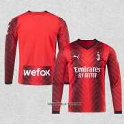 Camiseta Primera AC Milan 2023-2024 Manga Larga