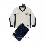Camiseta Primera Inglaterra 2024 Nino Manga Larga