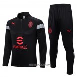 Chandal de Sudadera del AC Milan 2022-2023 Negro