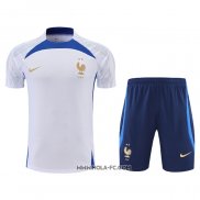Chandal del Francia 2022-2023 Manga Corta Blanco - Pantalon Corto