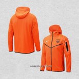 Chaqueta con Capucha del Barcelona 2022-2023 Naranja