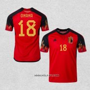 Camiseta Primera Belgica Jugador Onana 2022