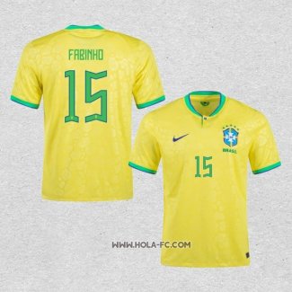 Camiseta Primera Brasil Jugador Fabinho 2022