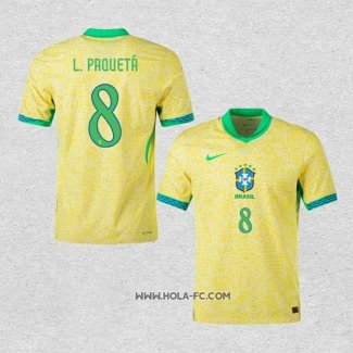 Camiseta Primera Brasil Jugador L.Paqueta 2024