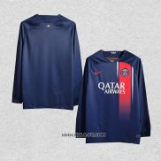 Camiseta Primera Paris Saint-Germain 2023-2024 Manga Larga