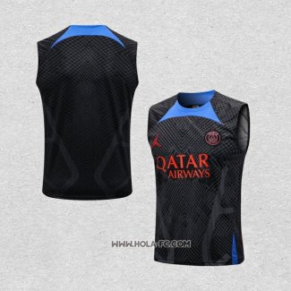 Camiseta de Entrenamiento Paris Saint-Germain Jordan 2022-2023 Sin Mangas Negro