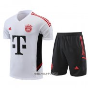 Chandal del Bayern Munich 2022-2023 Manga Corta Blanco - Pantalon Corto