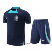 Chandal del Inter Milan 2022-2023 Manga Corta Azul - Pantalon Corto