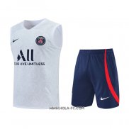 Chandal del Paris Saint-Germain 2022-2023 Sin Mangas Blanco
