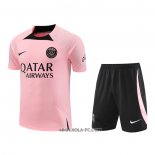 Chandal del Paris Saint-Germain 2022-2023 Manga Corta Rosa - Pantalon Corto