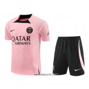 Chandal del Paris Saint-Germain 2022-2023 Manga Corta Rosa - Pantalon Corto