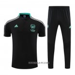 Conjunto Polo del Arsenal 2022-2023 Negro