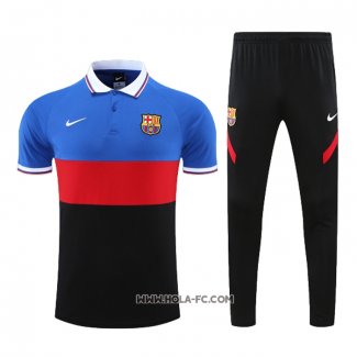 Conjunto Polo del Barcelona 2022-2023 Azul Rojo Negro