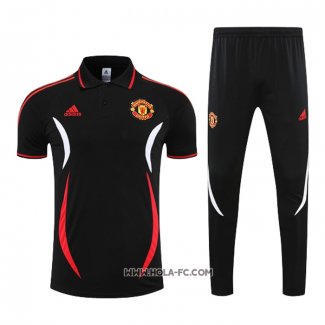 Conjunto Polo del Manchester United 2022-2023 Negro