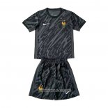 Camiseta Francia Portero 2024 Nino Negro