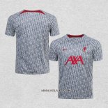 Camiseta Pre Partido del Liverpool 2022 Gris Oscuro