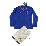 Camiseta Primera Francia 2024 Nino Manga Larga