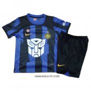 Camiseta Primera Inter Milan 2023-2024 Nino