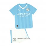 Camiseta Primera Manchester City 2023-2024 Nino