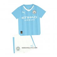 Camiseta Primera Manchester City 2023-2024 Nino