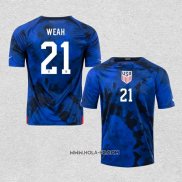 Camiseta Segunda Estados Unidos Jugador Weah 2022