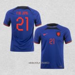 Camiseta Segunda Paises Bajos Jugador F.De Jong 2022
